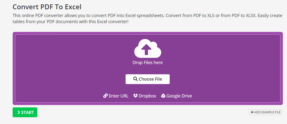 Convert PDF to Excel