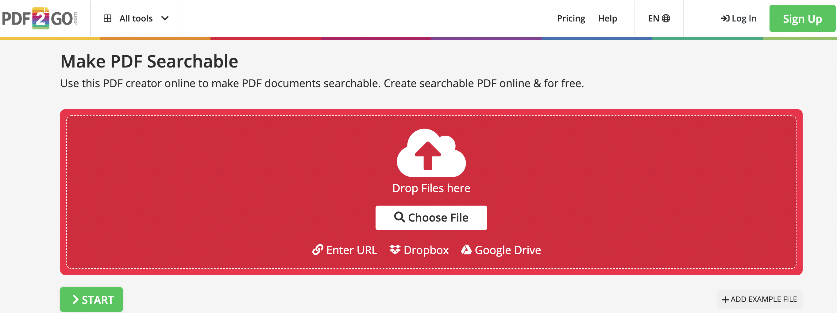 Make PDF searchable Online