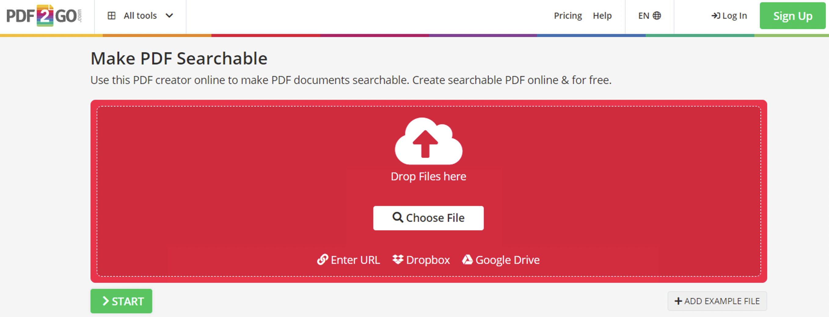 Make PDF searchable
