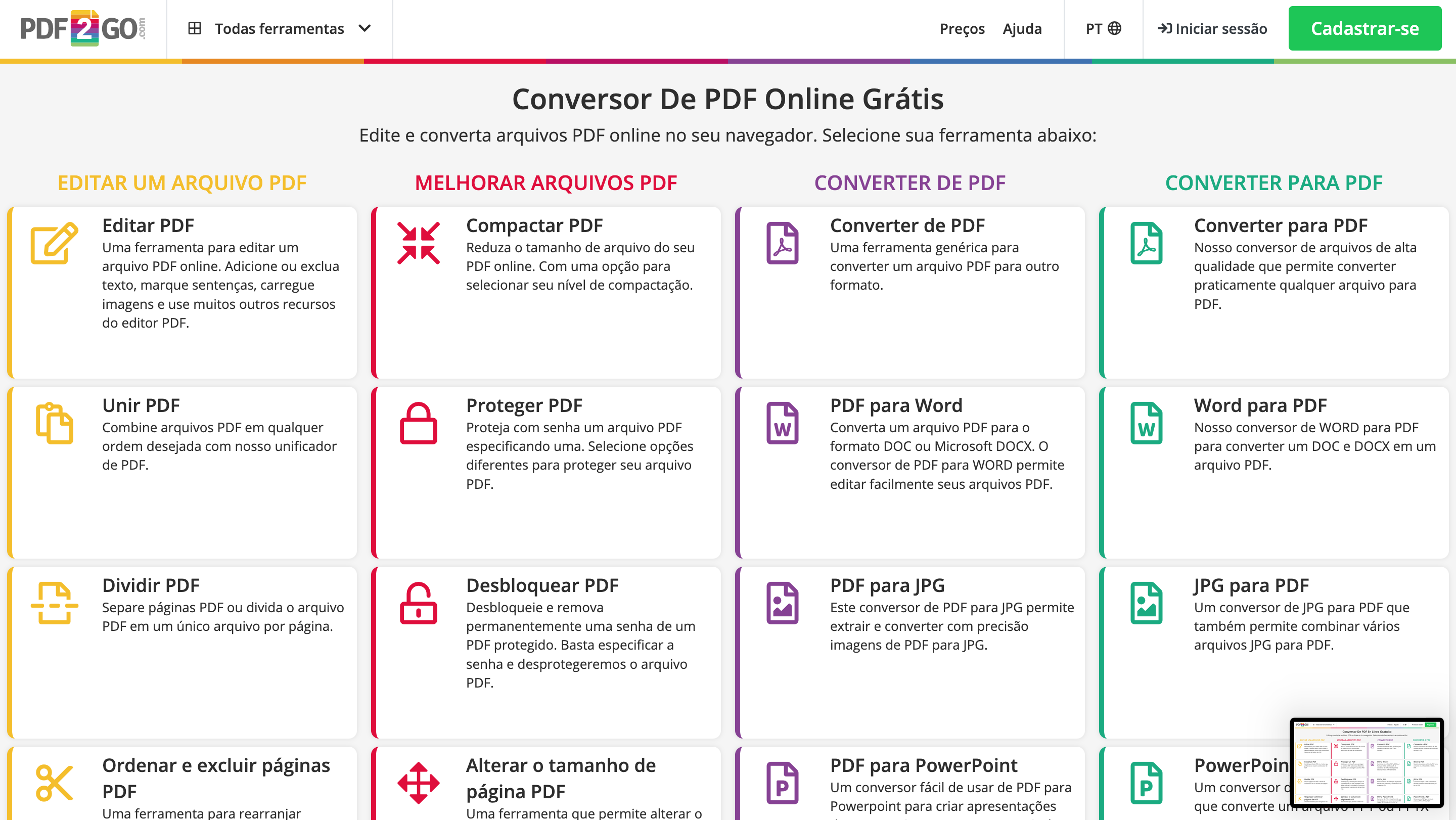 Português Brasileiro: conversores de documentos Google Drive