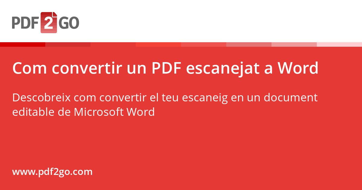 Com convertir un PDF escanejat a Word