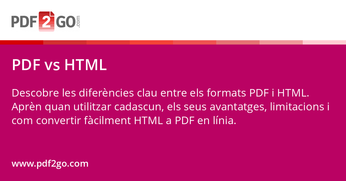 PDF vs HTML