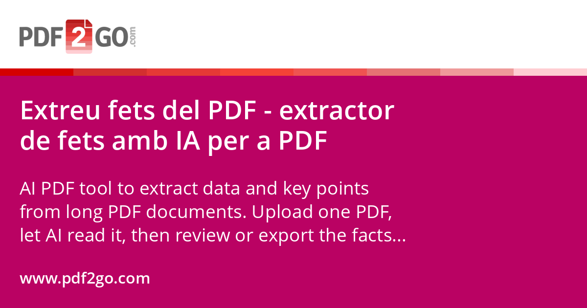 Extreu fets del PDF - extractor de fets amb IA per a PDF