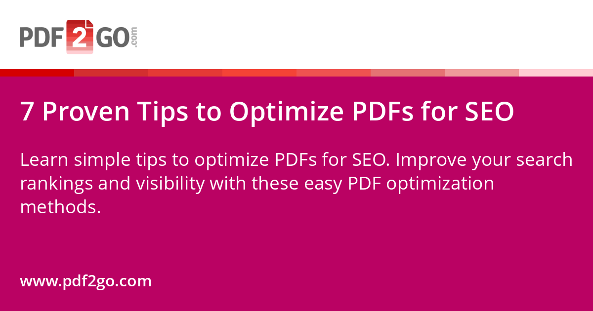 7 Proven Tips to Optimize PDFs for SEO