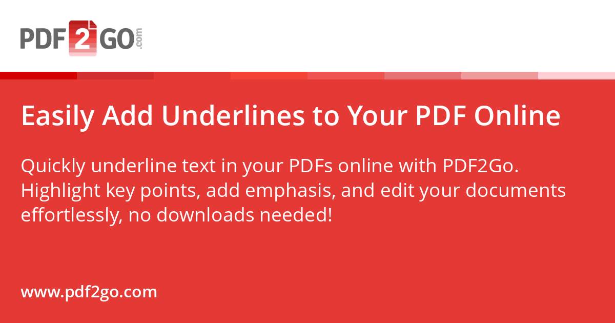 Easily Add Underlines to Your PDF Online