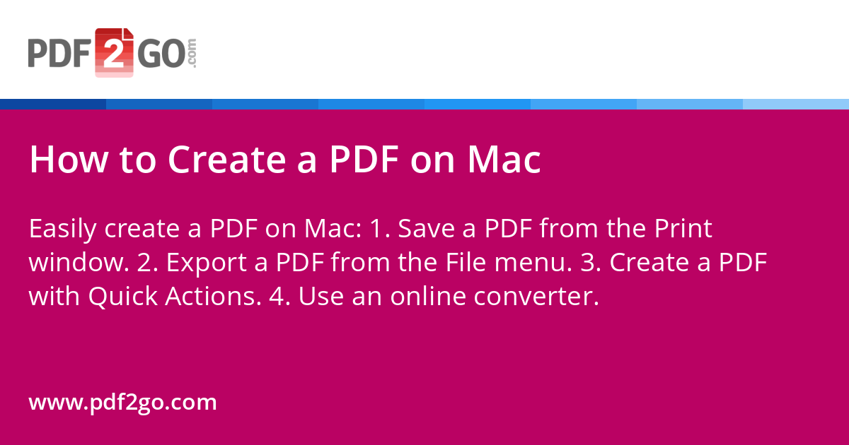 How to Create a PDF on Mac