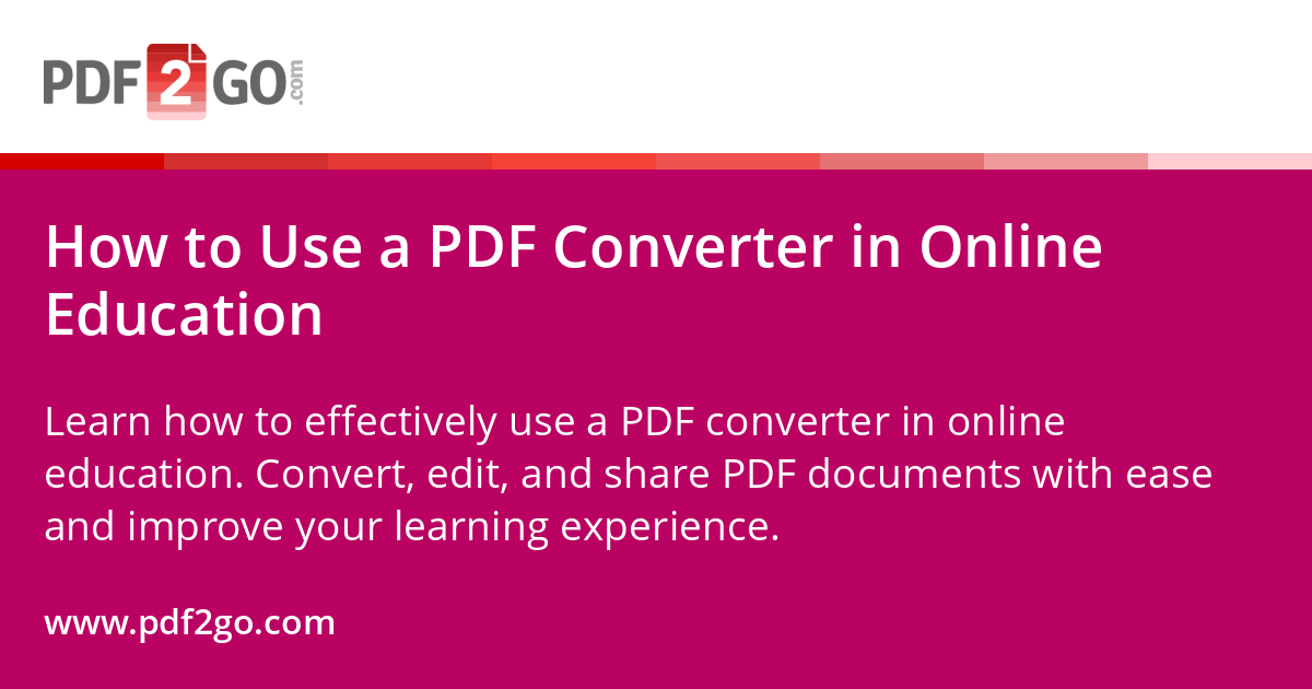 How to Use a PDF Converter in Online Education