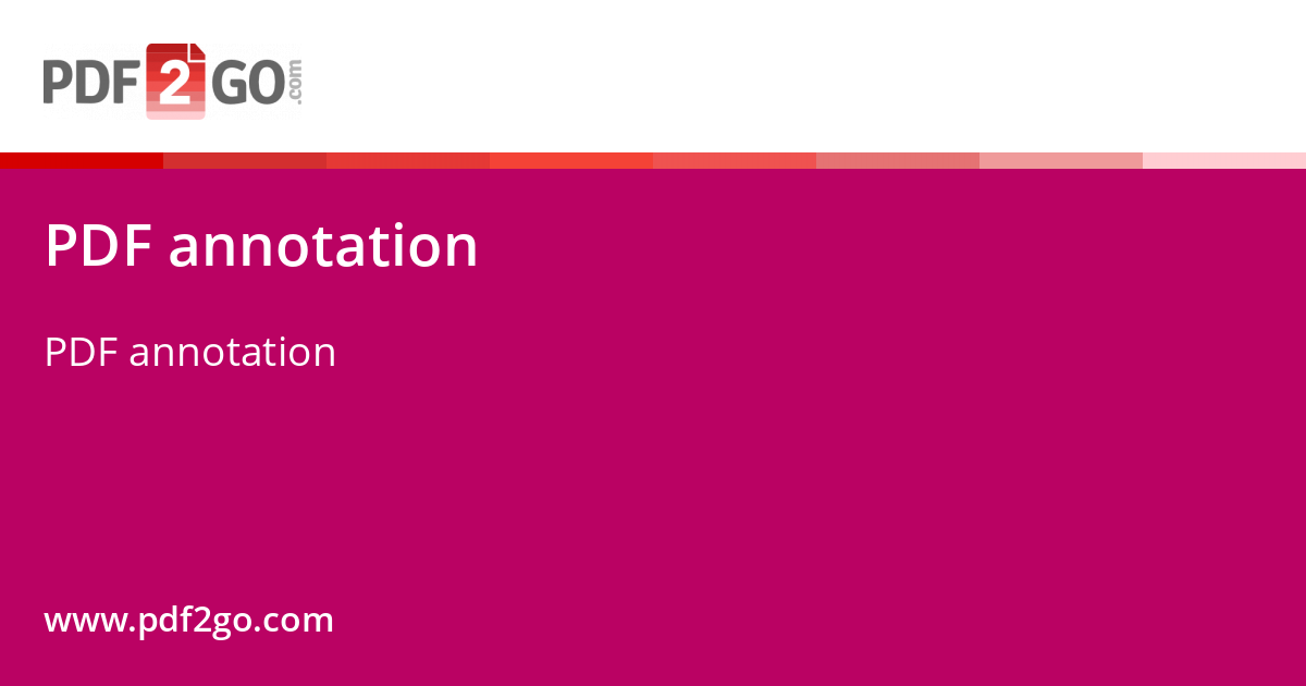 Pdf Annotation