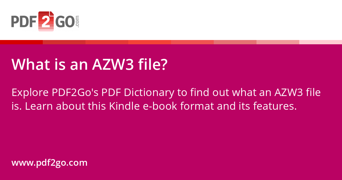 What is an AZW3 file?