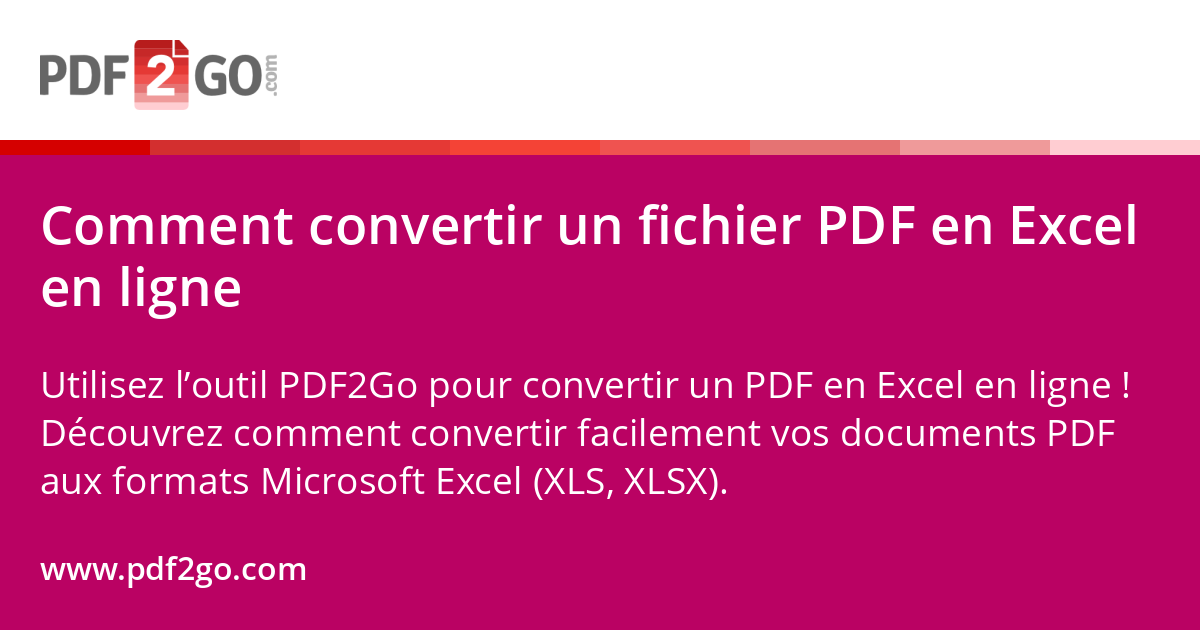 Comment convertir un fichier PDF en Excel en ligne