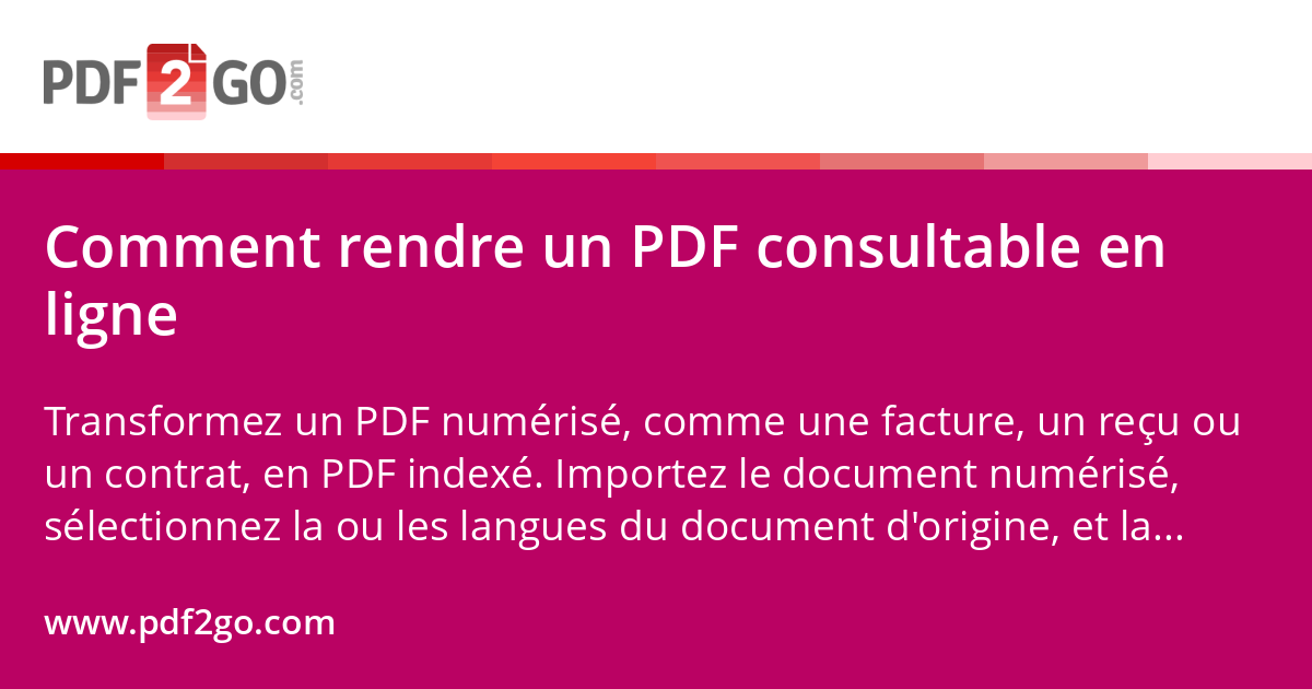 Comment rendre un PDF consultable en ligne