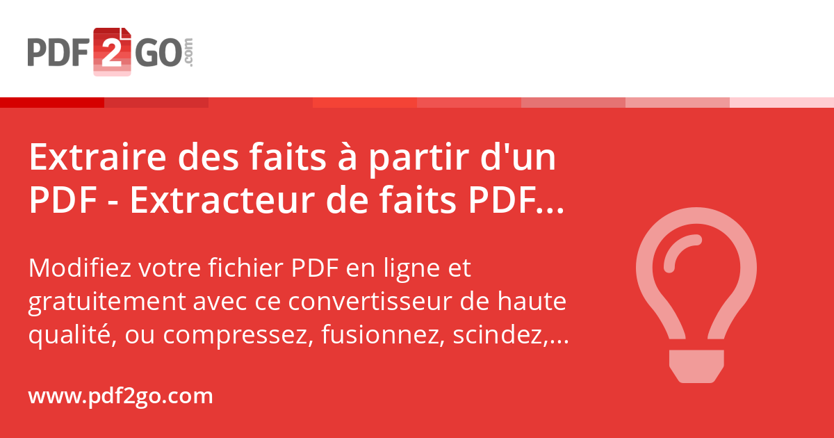 Extraire des faits à partir d'un PDF - Extracteur de faits PDF avec IA