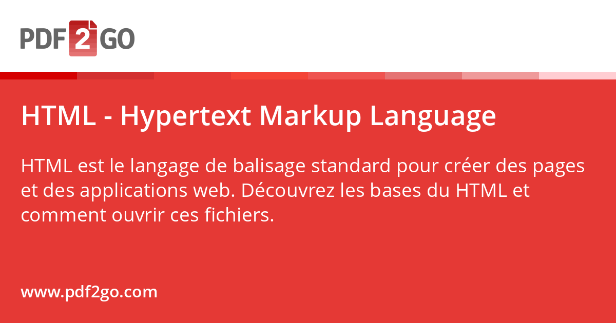 HTML - Hypertext Markup Language