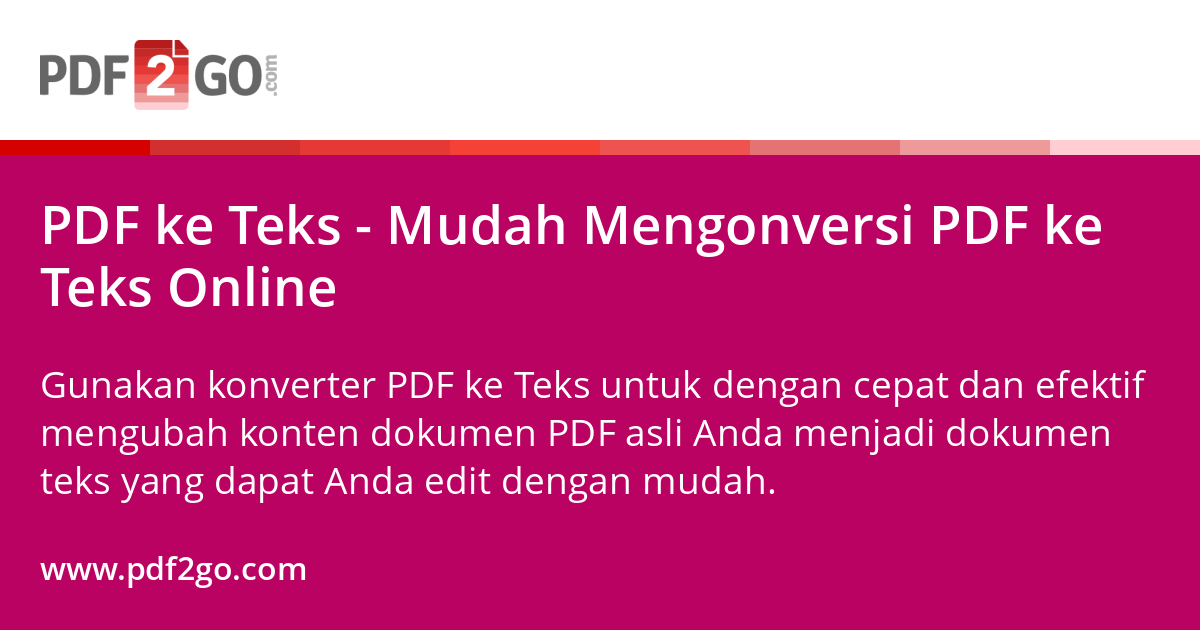 Teks Pdf PDF ke Teks - Mudah Mengonversi PDF ke Teks Online