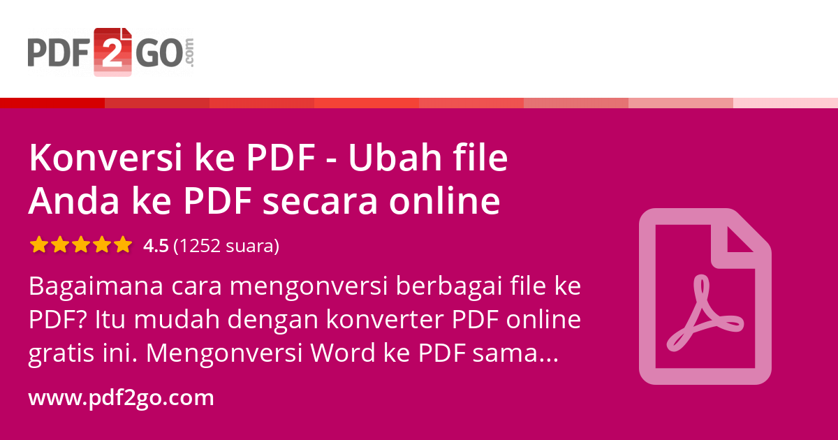 Konversi Ke Pdf Ubah File Anda Ke Pdf Secara Online