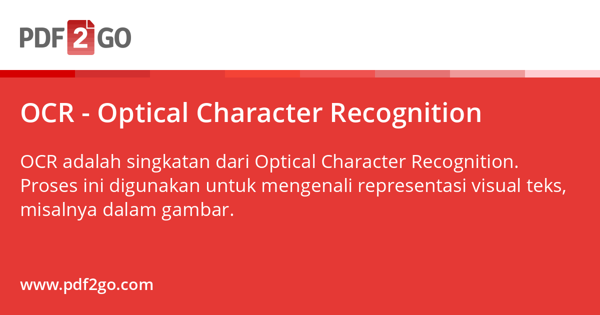 OCR - Optical Character Recognition