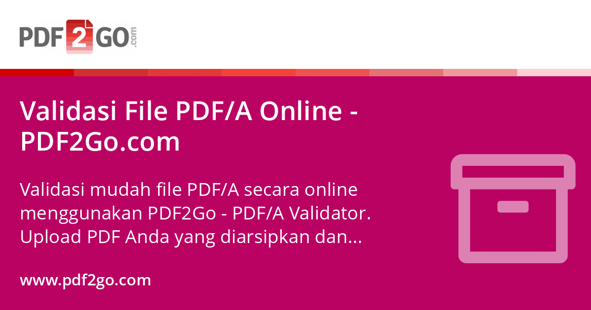 Validasi File PDF/A Online - PDF2Go.com