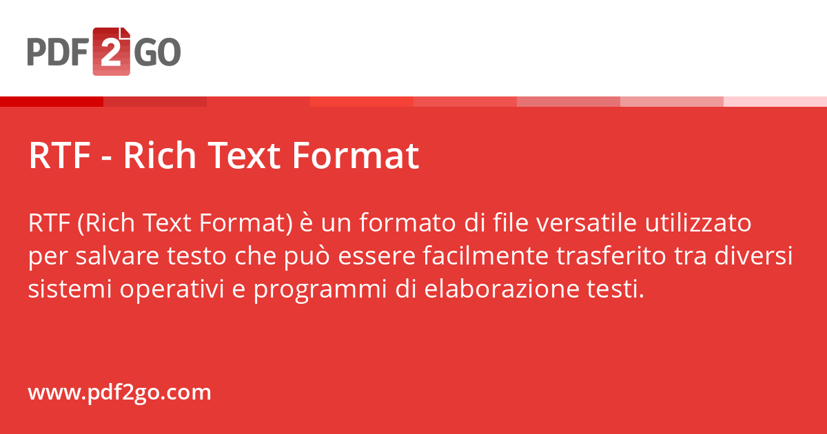 RTF - Rich Text Format