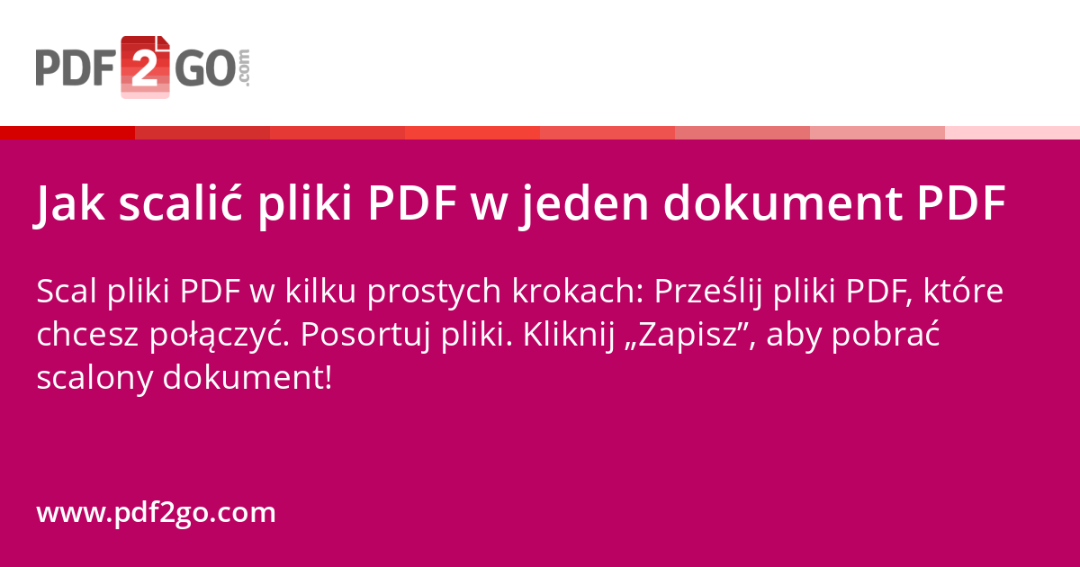 Jak scalić pliki PDF w jeden dokument PDF