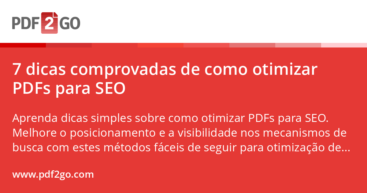 7 dicas comprovadas de como otimizar PDFs para SEO