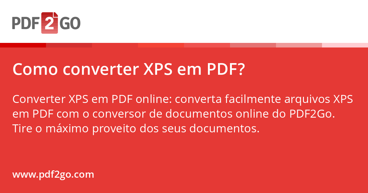Como converter XPS em PDF?