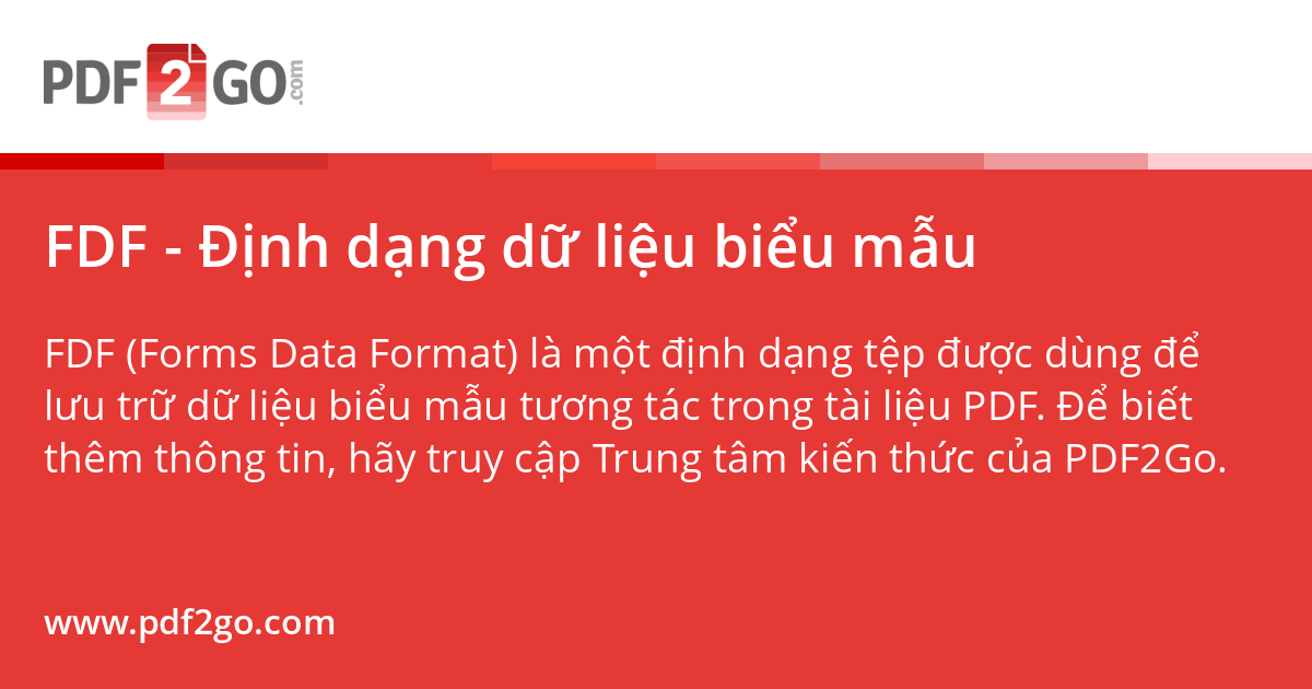 FDF - Định dạng dữ liệu biểu mẫu