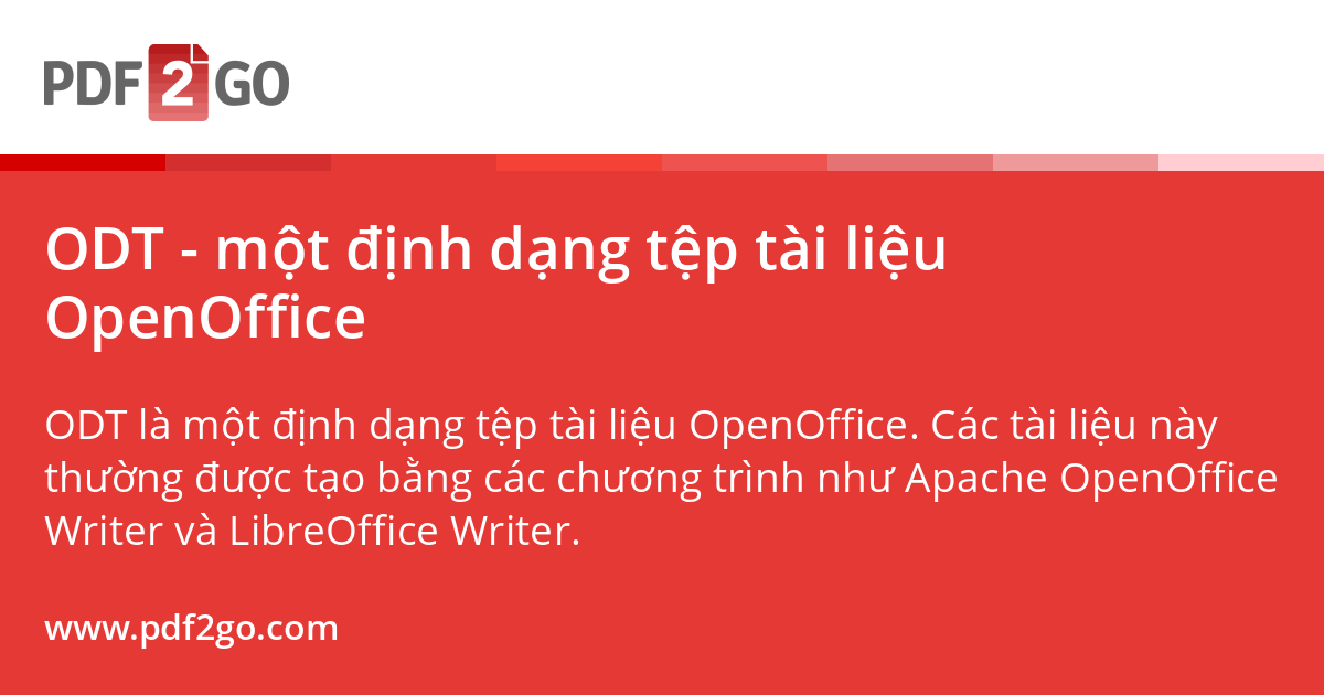 ODT - một định dạng tệp tài liệu OpenOffice